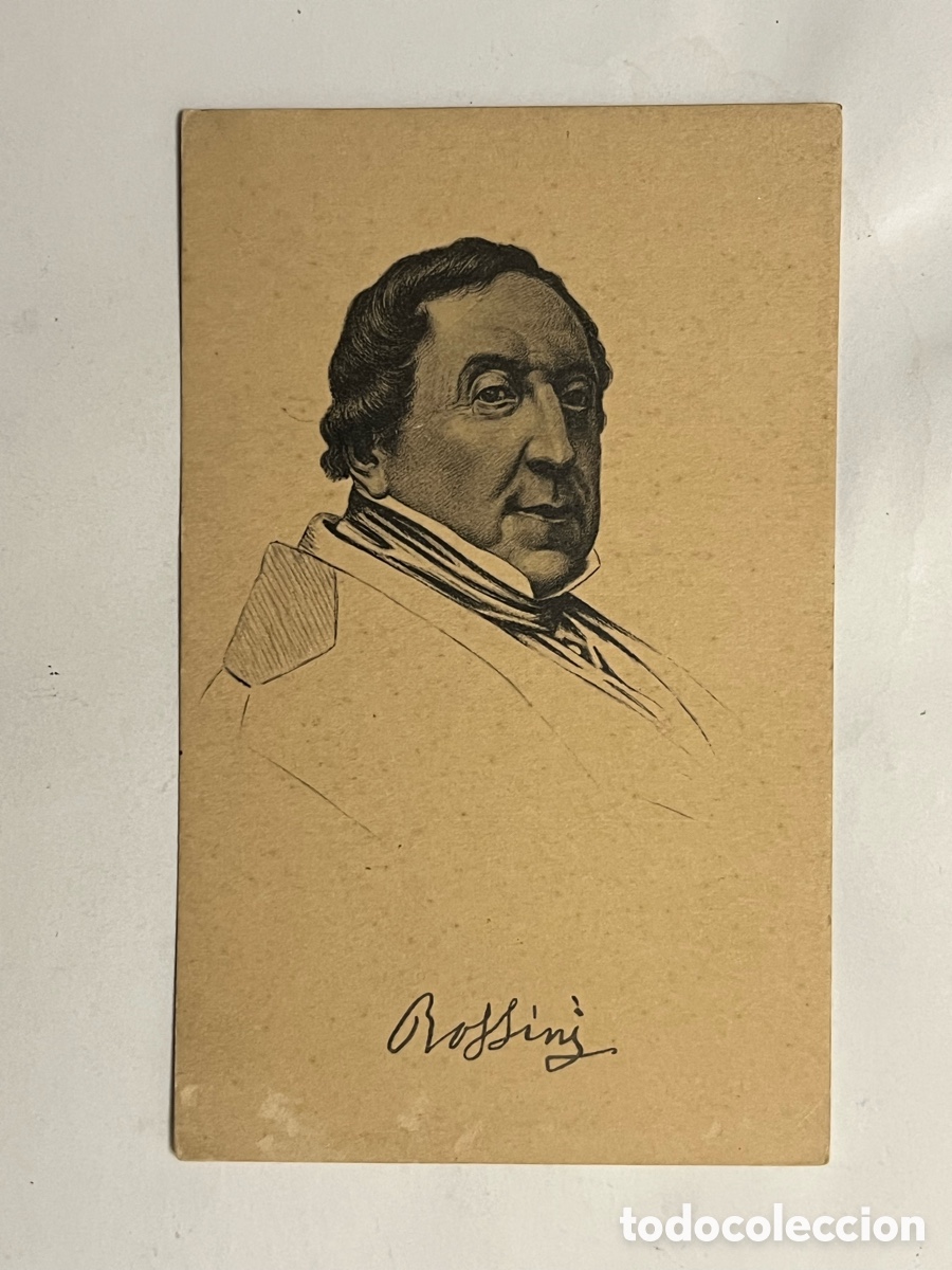 Fotos de cantantes: ROSSINI.. GIOACHINO ANTONIO ROSSINI, Postal Alemana. Edic., Stengel & Co. (h.1920?) S/C