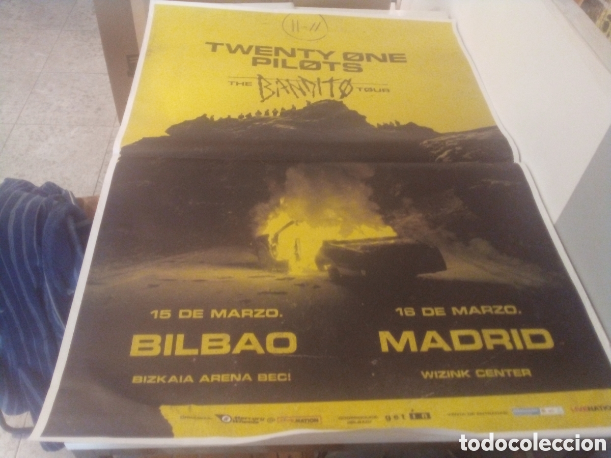 Fotos de cantantes: TWENTY ONE PILOTS cartel ORIGINAL Espa&ntilde;a Tour 130x90