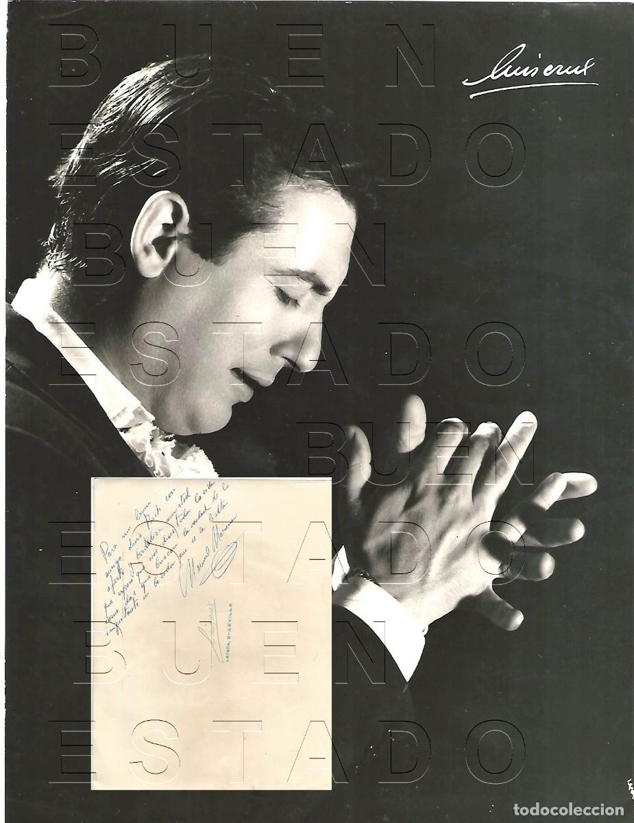Fotos de cantantes: MANUEL MAIRENA CANTAOR FOTOGRAFIA UNICA DEDICADA Y FIRMADA AL DORSO LUIS CRUZ FOTOGRAFO 24X18 M61