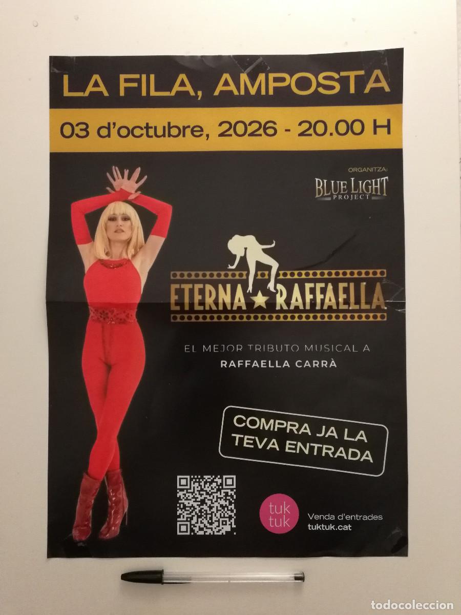 Fotos de cantantes: CARTEL ORIGINAL -A3- TRIBUTO A ETERNA - Raffaella Carr&agrave;