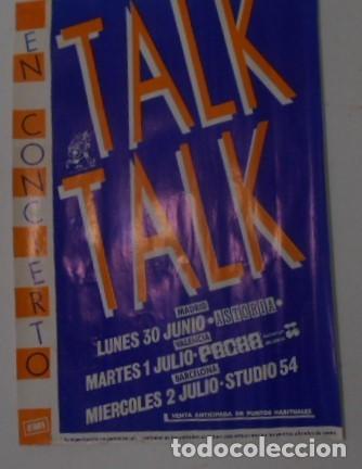 Fotos de cantantes: TALK TALK MARK HOLLIS CARTEL POSTER ORIGINAL GIRA ESPA&Ntilde;A 1986 SPANISH TOUR