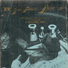 Libretos de ópera: XV FESTIVAL DE OPERA A.B.A.O. 3 AL 14 SETIEMBRE 1966. IL TROVATORE/ VERDI. 21X15CM. 48 P.. Lote 21148723