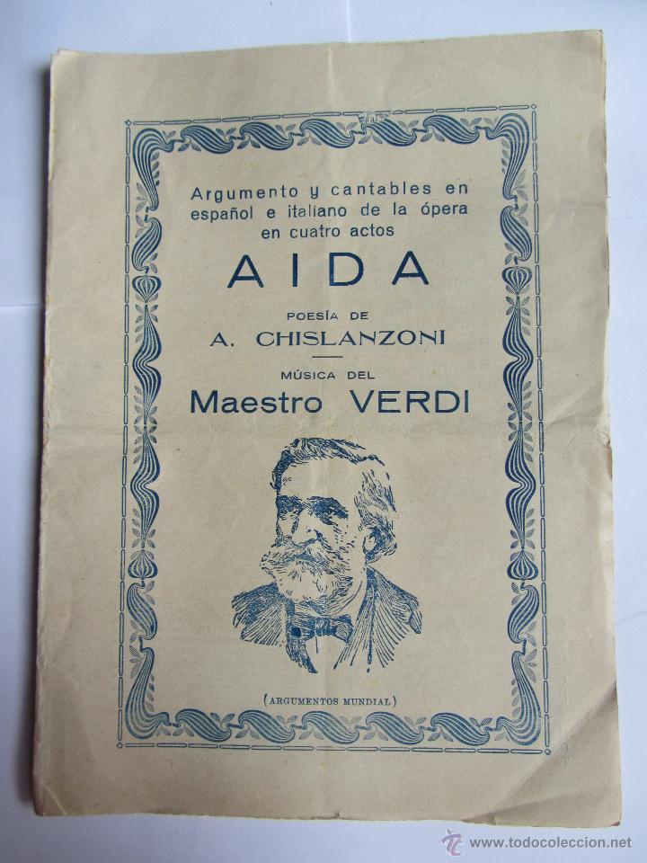 Libretos de &oacute;pera: Argumento de Aida. Verdi. - Foto 1