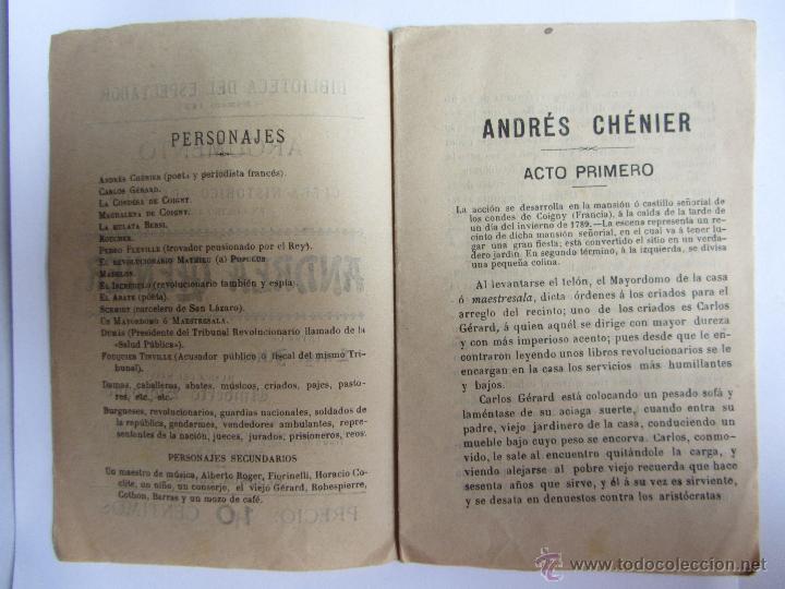 Libretos de &oacute;pera: Argumento de Andrea Chenier. Giordano. - Foto 2
