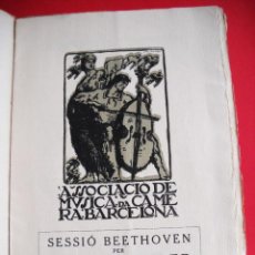 Libretos de ópera: IMPRENTA OLIVA DE VILANOVA - ASSOCIACIÓ DE MUSICA DE CAMERA - 1918 - PALAU DE LA MÚSICA -. Lote 47851326