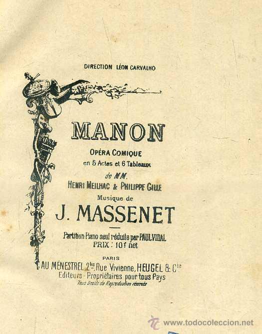 Massenet Manon 