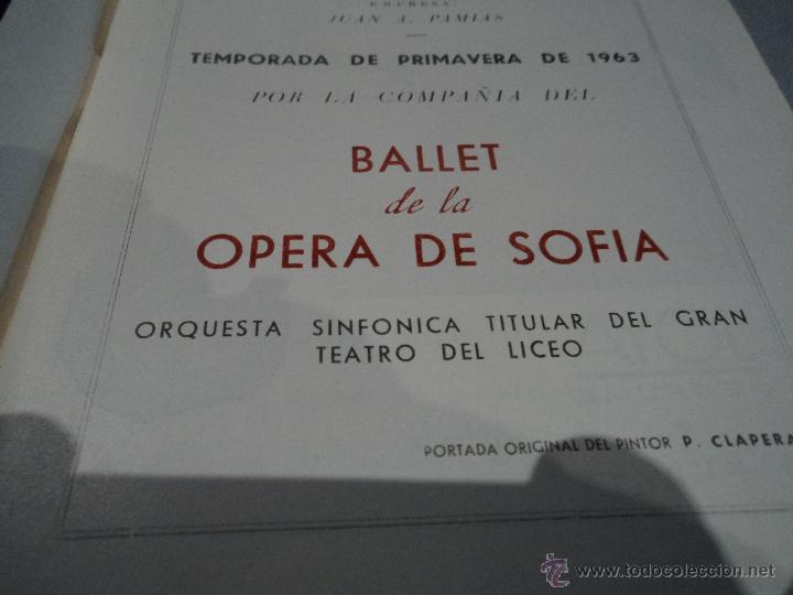 Libretos de &oacute;pera: PROGRAMA DEL GRAN TEATRO DEL LICEO .- 1963 ballet del teatro de la opera de sofia - Foto 2
