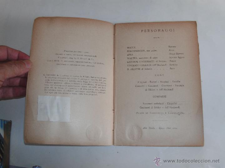 Libretos de &oacute;pera: LA WALLY - A. CATALANI - Foto 4