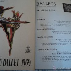 Libretos de ópera: PROGRAMA GRAN TEATRO DEL LICEO DE BARCELONA 1969 FESTIVAL DE BALLET. Lote 54988140