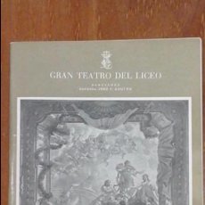 Libretos de ópera: GRAN TEATRO DEL LICEO TEMPORADA CUARESMA 1954 CONCIERTO DIRECTOR MAXIMILIAN KOJETINSKY. Lote 55781369
