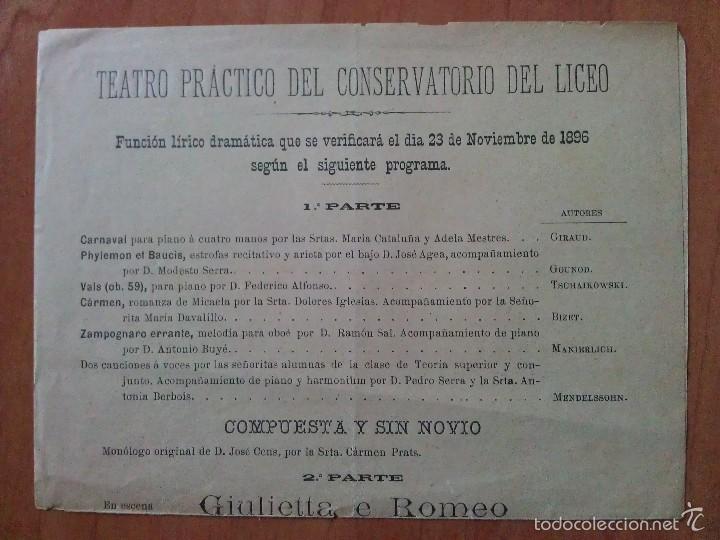 Libretos de &oacute;pera: 1896 TEATRO PR&Aacute;CTICO : GIULIETTE E ROMEO - Foto 1