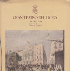 Libretos de ópera: ANTIGUO PROGRAMA GRAN TEATRO DEL LICEO - TEMPORADA DE CUARESMA AÑO 1948 3º CONCIERTO - PUBLICIDAD 