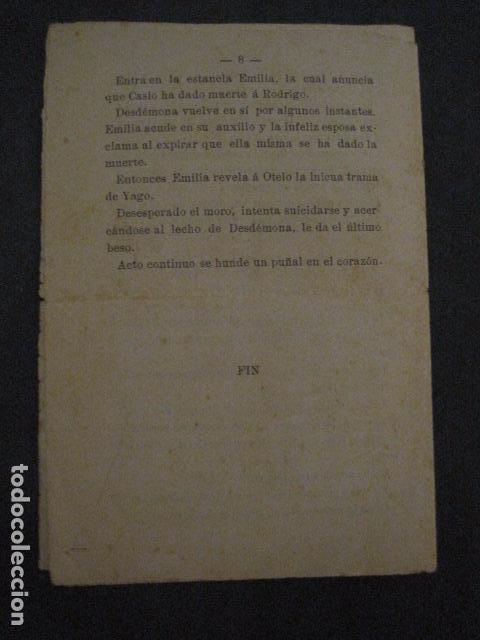 Libretos de &oacute;pera: OTELLO - ARGUMENTO Y CANTABLES - (v-11.815) - Foto 2