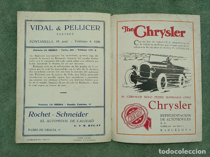 Libretos de &oacute;pera: PROGRAMA OPERA AIDA 1926 GRAN TEATRO DEL LICEO - Foto 12