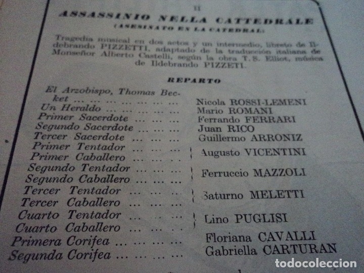 Libretos de &oacute;pera: l&acute;organo di bambu y assassinio nella cattedrale - Foto 3