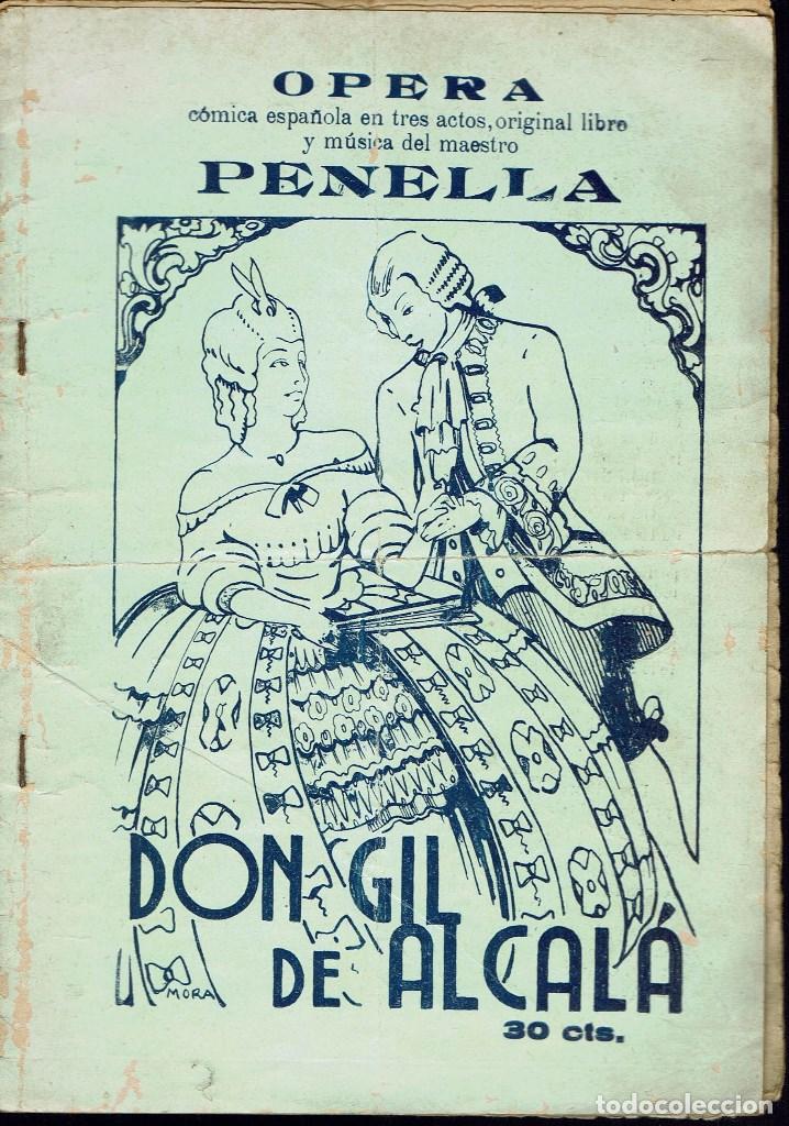 Libretos de &oacute;pera: DON GIL DE ALCAL&Aacute;, DE MANUEL PENELLA. A&Ntilde;O &iquest;? (&Oacute;PERA) - Foto 1
