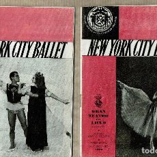 Libretos de ópera: NEW YORK CITY BALLET - GRAN TEATRO DEL LICEO - 1952 - PUBLICIDAD DE ÉPOCA - RELOJ OMEGA CORTÉBERT. Lote 142810070