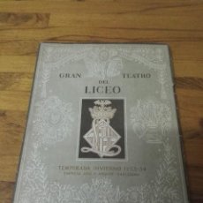 Libretos de ópera: 1953-LIBRITO DEL LICEO TEMPORADA 1953-1954 DE LA ÓPERA BOHEME