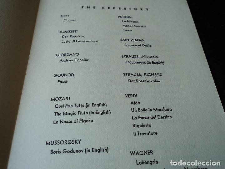 Libretos de &oacute;pera: METROPOLITAN OPERA NEW YORK PROGRAMA DE ACTIVIDADES 1956 - Foto 3
