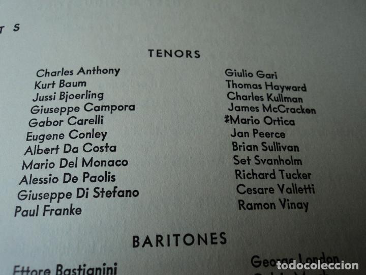 Libretos de &oacute;pera: METROPOLITAN OPERA NEW YORK PROGRAMA DE ACTIVIDADES 1956 - Foto 6
