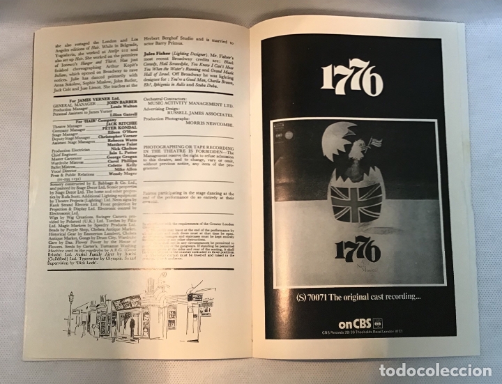 Libretos de &oacute;pera: HAIR, PROGRAMA Y CARTEL ORIGINAL DEL 1968 - Foto 9