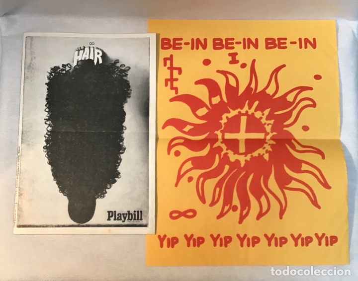 Libretos de &oacute;pera: HAIR, PROGRAMA Y CARTEL ORIGINAL DEL 1968 - Foto 1