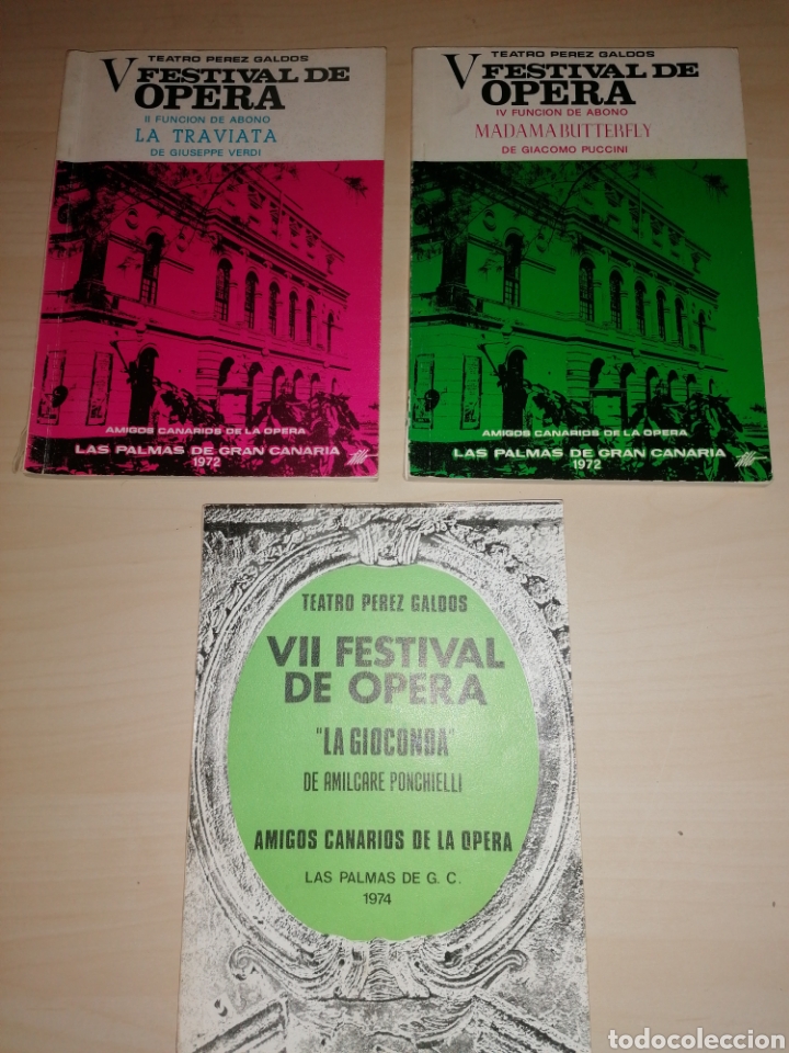 Libretos de &oacute;pera: Programas opera Teatro P&eacute;rez Gald&oacute;s - 1972 y 1974 - Foto 1