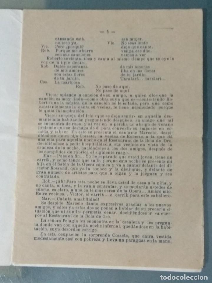 Libretos de &oacute;pera: BOHEMIOS. ARGUMENTO Y CANTABLES. - Foto 3