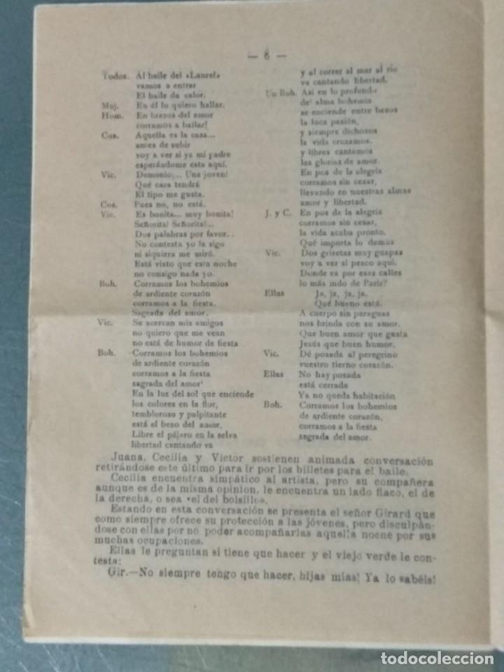 Libretos de &oacute;pera: BOHEMIOS. ARGUMENTO Y CANTABLES. - Foto 4