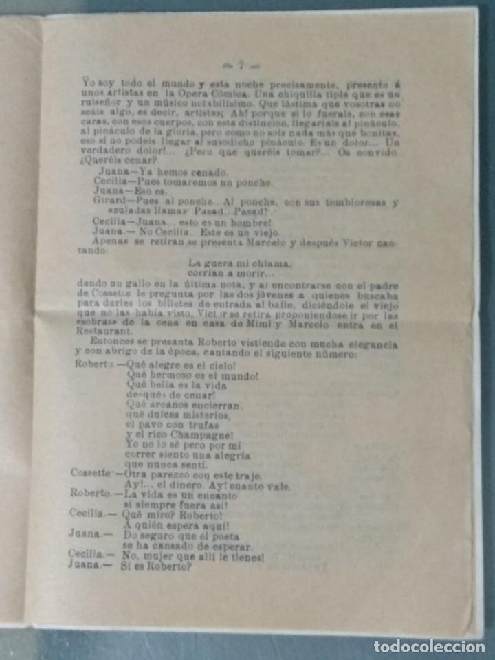 Libretos de &oacute;pera: BOHEMIOS. ARGUMENTO Y CANTABLES. - Foto 5