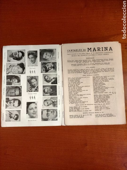 Libretos de &oacute;pera: MARINA - Programa de Opera espa&ntilde;ola - Foto 2