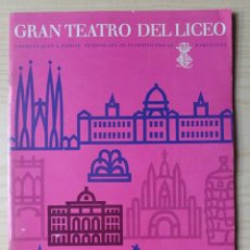 Libretos de ópera: LIBRO PROGRAMA 'GRAN TEATRO DEL LICEO - TEMPORADA DE INVIERNO - 1964-65'