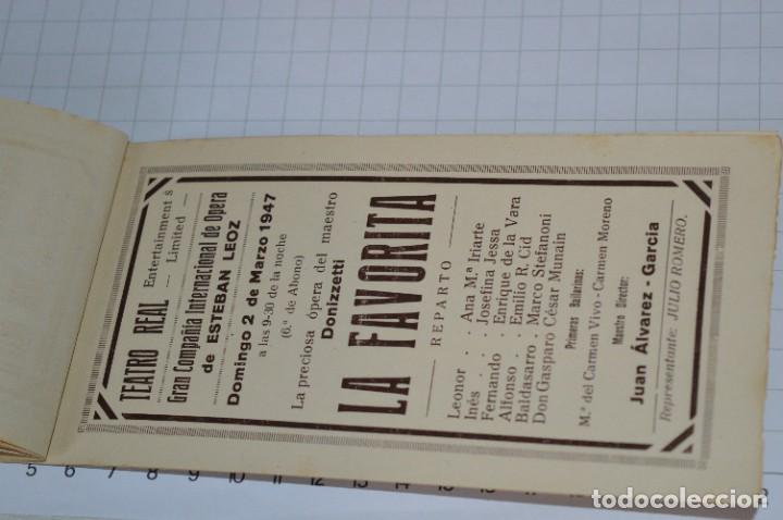 Libretos de ópera: Programa OPERA - 7 Actuaciones - Esteban Leoz / Entertainments Limited TEATRO REAL / Año 1947 ¡Raro! - Foto 6 - 280942318