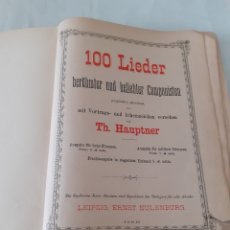 Libretos de ópera: HAUPTNER 100 LIEDER, PARTITURAS DE MÚSICA EN ALEMÁN, CERCA 1930. Lote 284132963