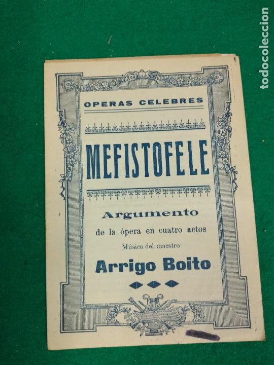 Libretos de &oacute;pera: MEFISTOFELE. ARRIGO BOITO. - Foto 1