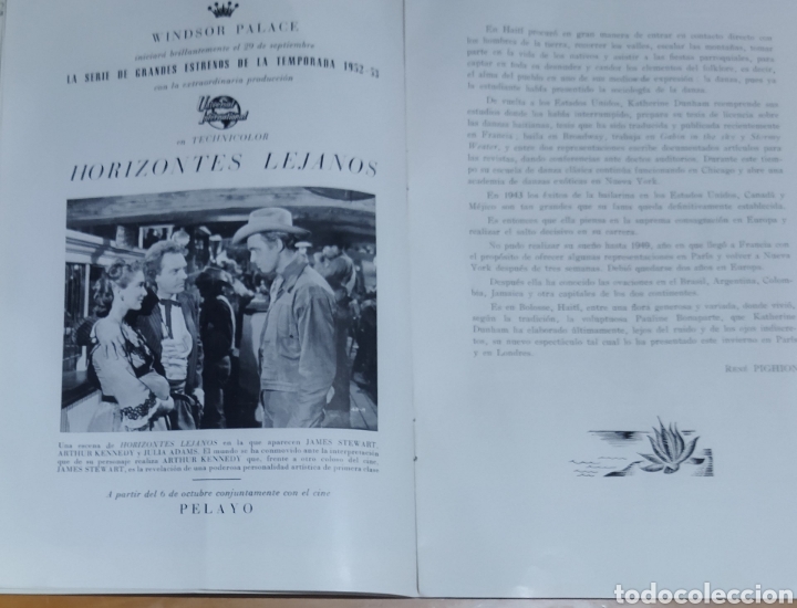 Libretos de &oacute;pera: Programa de la actuaci&oacute;n Katherine Dunham 1952 - Foto 8