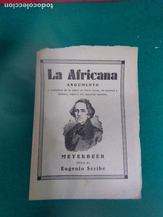 Libretos de &oacute;pera: LA AFRICANA. MEYERBEER. - Foto 1