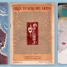 Libretos de ópera: 3 PROGRAMAS OFICIALES GRAN TEATRO DEL LICEO (1925-1934). Lote 313285623