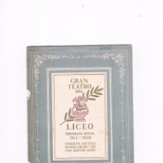 Libretos de ópera: LIBRETO RIGOLETTO GRAN TEATRO DEL LICEO TEMPORADA OFICIAL OPERA 1945 1946 **-