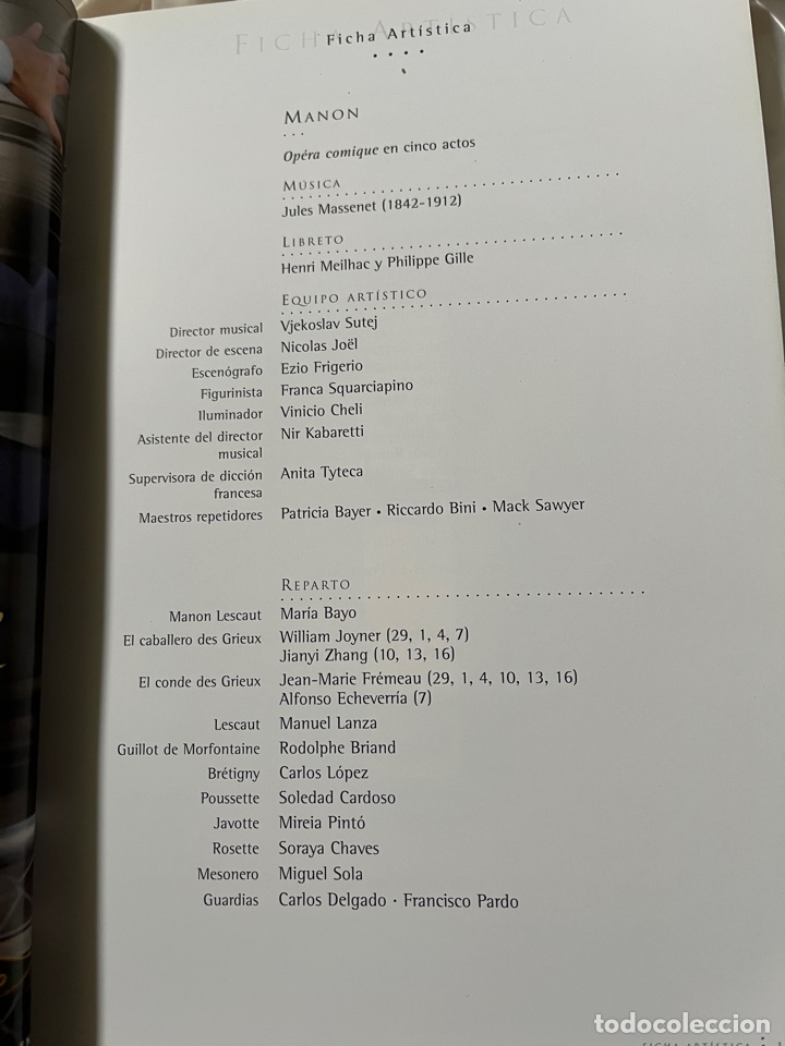 Libretos de &oacute;pera: JULES MASSENET. MANON. - Foto 2