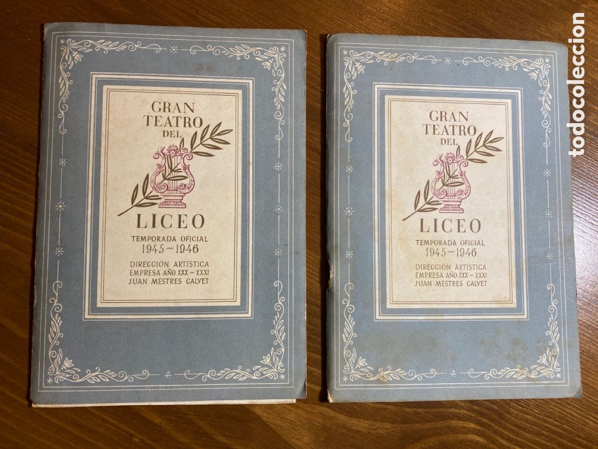 Libretos de &oacute;pera: Lote de 2 programas Gran Teatro del Liceo 1945 - 46 - Foto 1