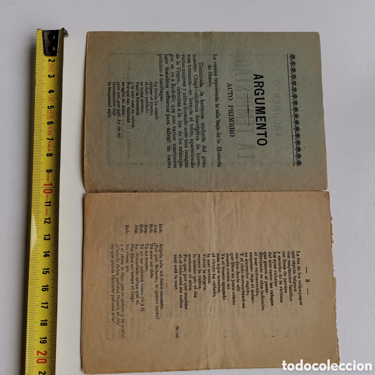 Libretos de &oacute;pera: Librito de Zarzuela La Tempestad de 1909 - Foto 4