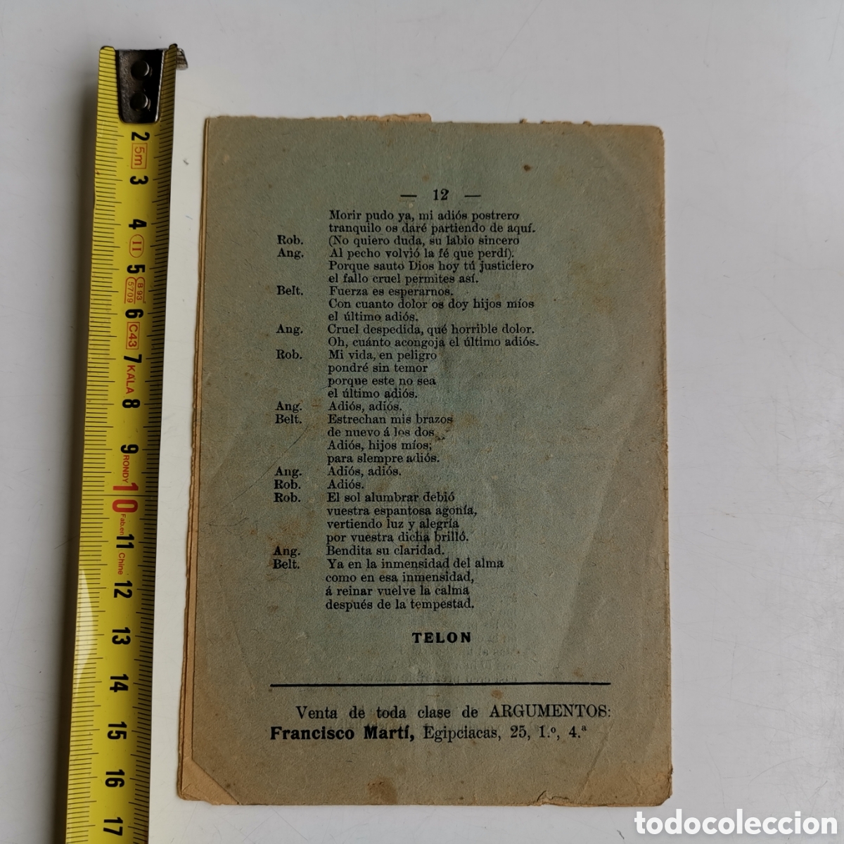 Libretos de &oacute;pera: Librito de Zarzuela La Tempestad de 1909 - Foto 6