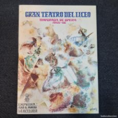Libretos de ópera: GRAN TEATRO DEL LICEU - TEMPORADA 1965/66 - FOLLETO ORIGINAL / 23.501