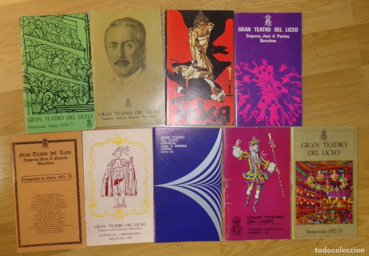 Libretos de &oacute;pera: LOTE DE PROGRAMAS DEL GRAN TEATRO DEL LICEO - Foto 1