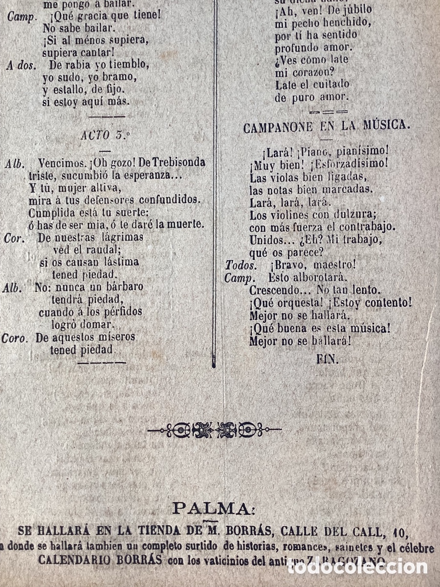 Libretos de &oacute;pera: Canto de CAMPANONE Zarzuela - Foto 4
