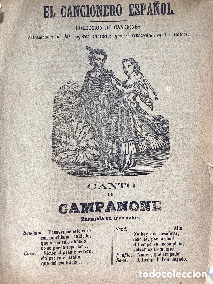 Libretos de &oacute;pera: Canto de CAMPANONE Zarzuela - Foto 6
