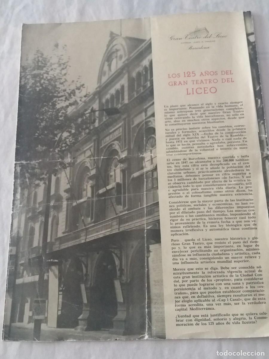 Libretos de &oacute;pera: GRAN TRIPTICO DE LOS 125 A&Ntilde;OS DEL LICEO. - Foto 6