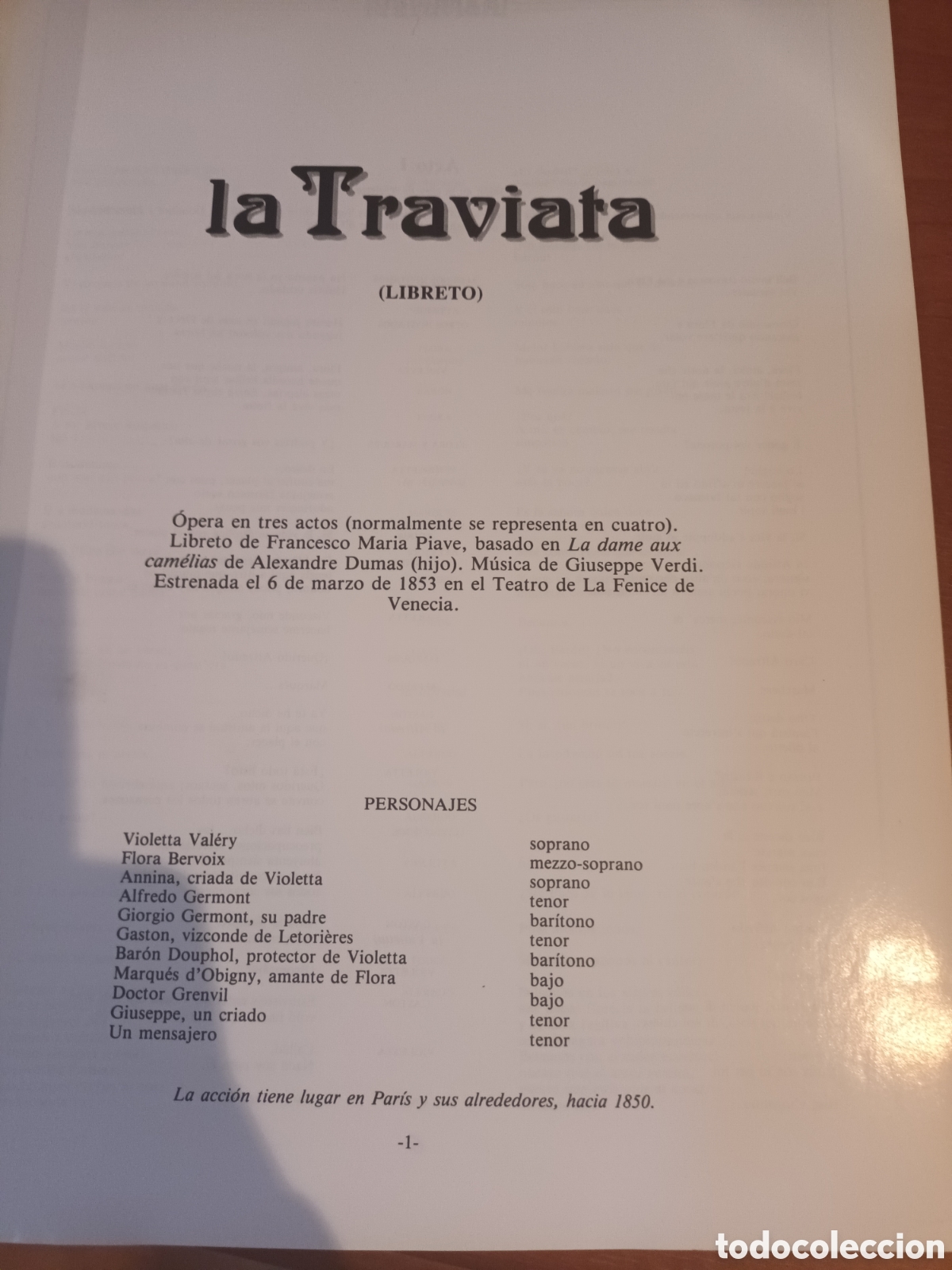 Libretos de &oacute;pera: Libreto &Oacute;pera La Traviata Giuseppe Verdi - Foto 2