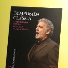 Libretos de ópera: PLACIDO DOMINGO. FLYER TEMPORADA CLASICA RENOIR. JUNIO 2015